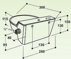 Tränkebecken Modell 340 Gusseisen