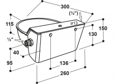 Schwimmertränkebecken mit Heizung Modell 130P-H