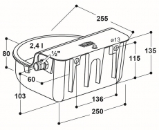 Schwimmertränkebecken MINICUP Modell 127K-H heizbar